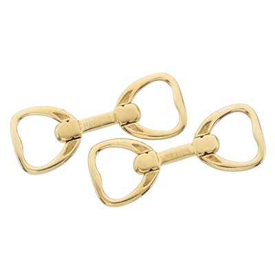 Lot 132 - Hermes, a pair of 18ct gold cufflinks