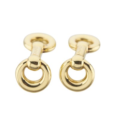 Lot 113 - Chaumet, a pair of 18ct gold cufflinks