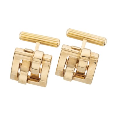 Lot 118 - Boucheron, a pair of 18ct gold cufflinks
