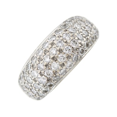 Lot 57 - An 18ct gold pave-set diamond band ring