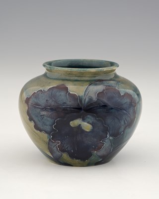 Lot 523 - William Moorcroft, a small Dark Orchid or Iris...