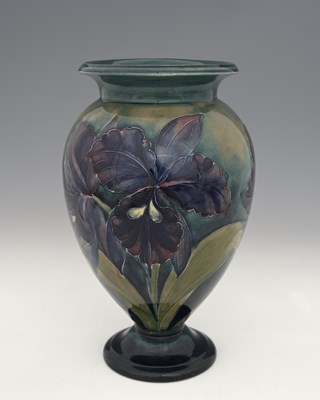 Lot 540 - William Moorcroft, a Dark Orchid or Iris vase,...