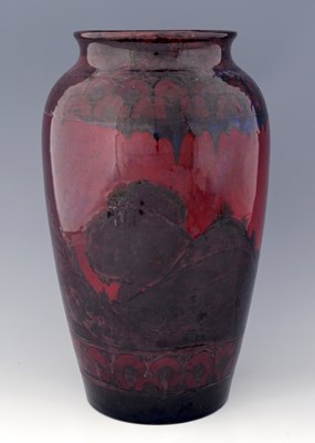 Lot 544 - William Moorcroft, a large Flambe Dawn vase,...