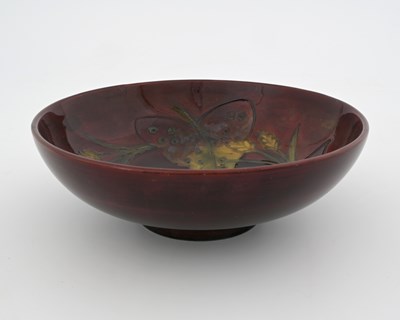 Lot 545 - Walter Moorcroft, a Flambe Arum Lily bowl,...