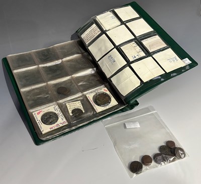 Lot 390 - A green album containing a collection of Roman...