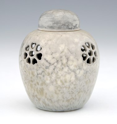 Lot 612 - Ruskin Pottery, a small High Fired reticulated...