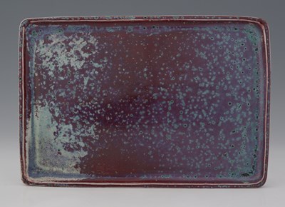 Lot 639 - Ruskin Pottery, a High Fired tray, 1930,...
