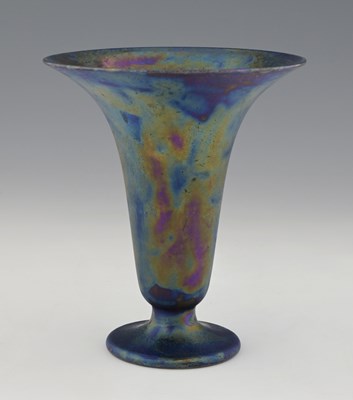 Lot 606 - Ruskin Pottery, a Kingfisher lustre vase, 1924,...