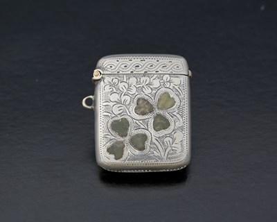 Lot 2 - An early twentieth-century white metal vesta...