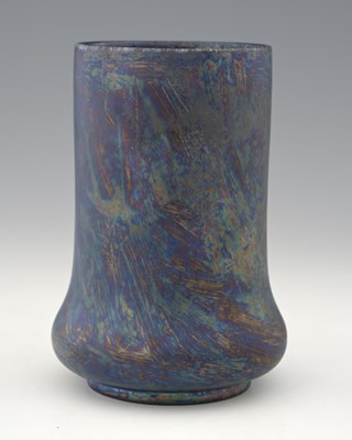 Lot 599 - Ruskin Pottery, a Kingfisher lustre vase, 1915,...