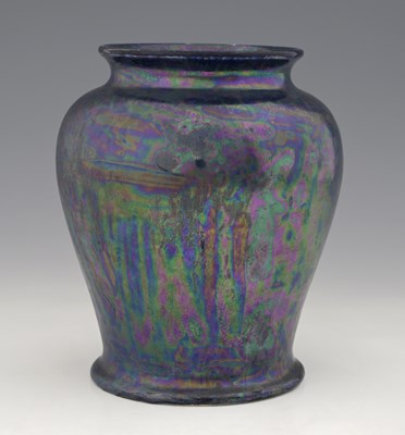 Lot 600 - Ruskin Pottery, a Kingfisher lustre vase, 1915,...