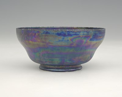 Lot 586 - Ruskin Pottery, a Kingfisher lustre eggshell...
