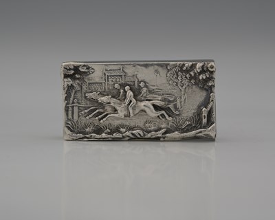 Lot 19 - A Victorian silver horse racing vesta case, of...