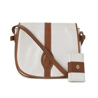 Lot 526 - Yves Saint Laurent, a vintage handbag and key holder.