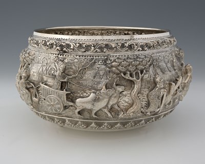 Lot 57 - Thailand, a twentieth-century Thai silver bowl,...