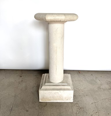 Lot 789A - A carved white stone column or pedestal with...