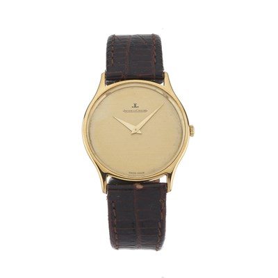 Lot 239 - Jaeger-LeCoultre, a yellow metal wrist watch