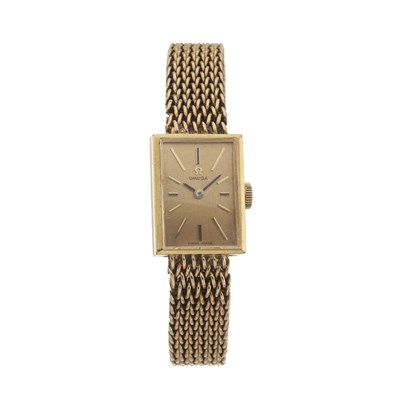 Lot 251 - Omega, an 18ct gold bracelet watch