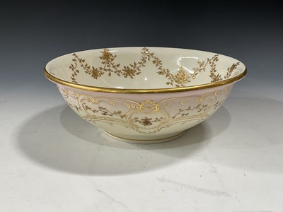 Lot 180a - A Minton rich raised paste gold and blush...