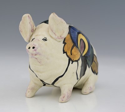 Lot 562 - Weymss Pottery, a figure of a pig, painted in...