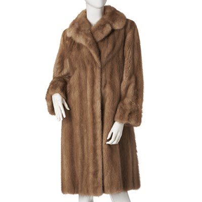 Lot 539 - Johnny Kon Fur Co., a knee-length pastel mink coat.