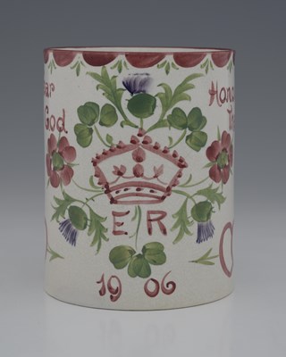 Lot 563 - Wemyss Pottery, a large commemorative tankard...