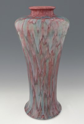 Lot 653 - Ruskin Pottery, a very large Souffle glazed...