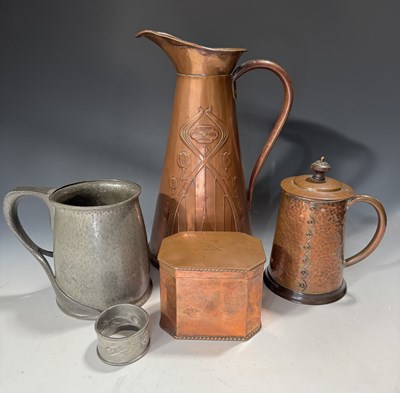 Lot 237D - An Archibald Knox or Oliver Baker pewter...