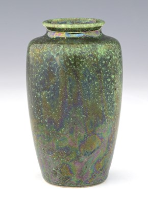 Lot 593 - Ruskin Pottery, a small Lustre green tea dust...
