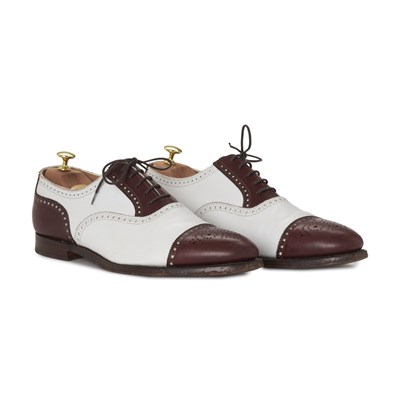 Lot 370 - Crockett & Jones, a pair of semi-brogue Oxford shoes.