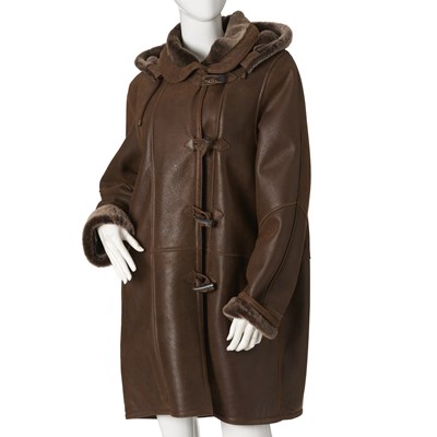 Lot 537 - Celtic & Co, a brown shearling duffle coat.