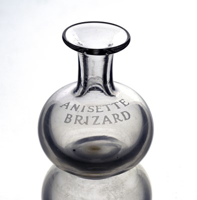 Lot 409 - A miniature glass liqueur bottle or carafe for...