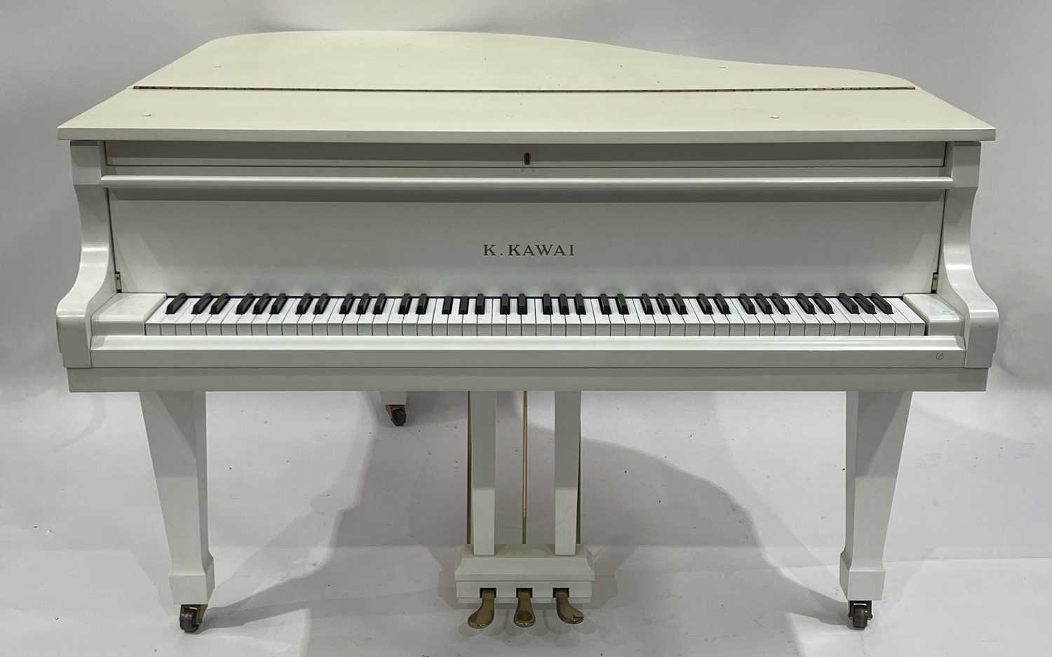 Lot 571 - Kawai, a KG-1D boudoir grand piano, bright...