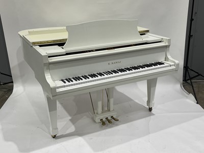 Lot 571 - Kawai, a KG-1D boudoir grand piano, bright...