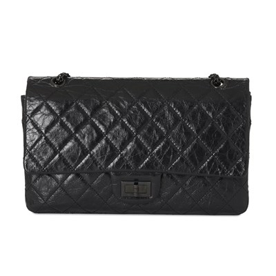Lot 337 - Chanel, a So Black 2.55 Reissue Double Flap 227 handbag.