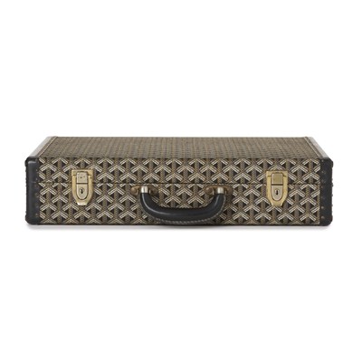 Lot 382 - Goyard, a vintage Goyardine fabric briefcase.