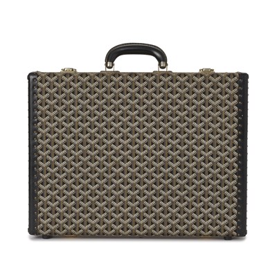 Lot 345 - Goyard, a vintage Goyardine fabric briefcase.