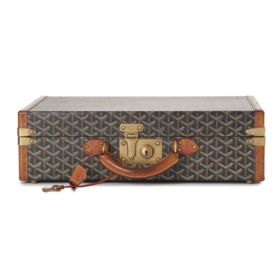 Lot 380 - Goyard, a vintage Goyardine executive briefcase.