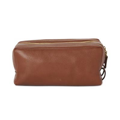 Lot 383 - Goyard, a vintage leather toiletry bag.