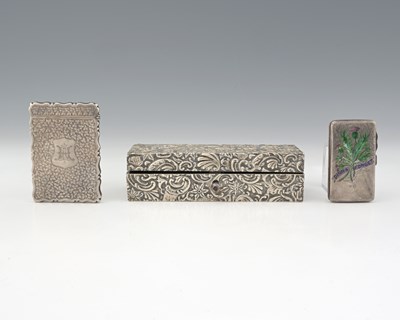 Lot 397 - A Victorian silver-mounted box, of rectangular...