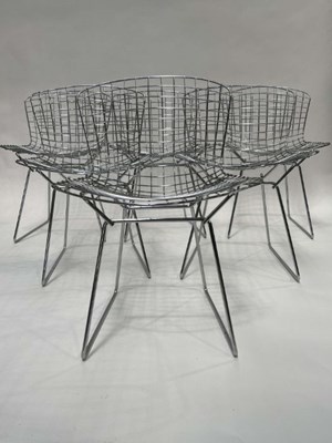 Lot 577 - After Harry Bertoia, a set of six wire side...