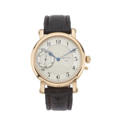 Lot 244 - H. Moser & Cie., limited edition a rose metal Henry Moser II wrist watch