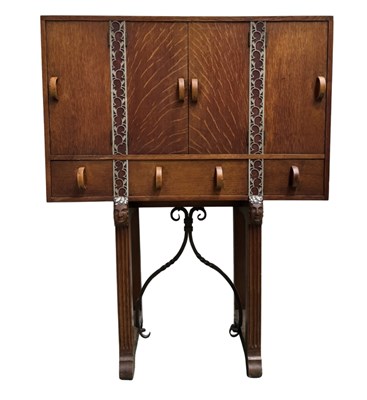 Lot 215 - An Arts & Crafts oak side cabinet, attributed...