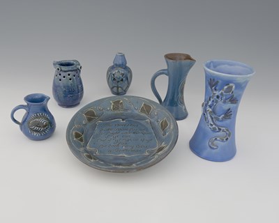Lot 558 - Devon art pottery motto ware including C H...