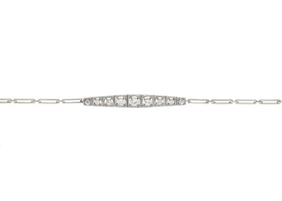 Lot 191 - A mid 20th century diamond bracelet