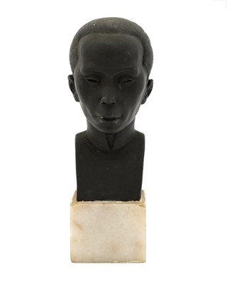 Lot 165 - Manuel de Oliveira, Bust of an Asian Man, 1940,...