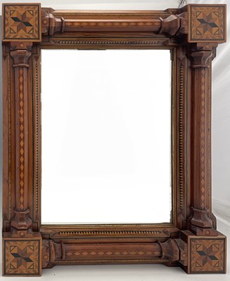 Lot 145 - A Gothic Revival pine and parquetry inlaid...