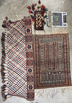 Lot 1 - Tribal textile and leather bags/pouches, an...