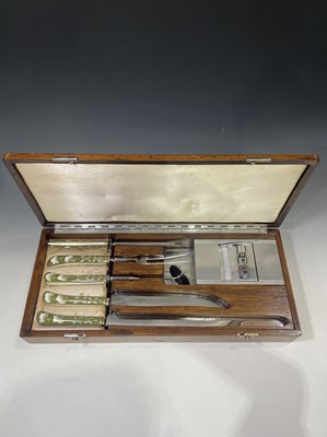 Lot 167 - A canteen five-piece carving set, circa 1960s,...