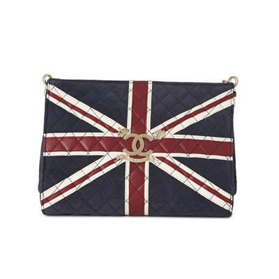Lot 318 - Chanel, a limited edition Paris-London Union Jack handbag.